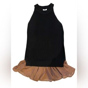 All Row Black and Tan Women's Pencil Dress